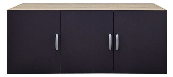 Dulap cu 3 usi, Alvia, Antracit, 51x150x60 cm