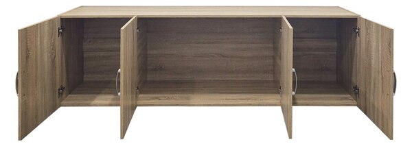 Dulap cu 3 usi, Alvia, Stejar, 51x200x60 cm