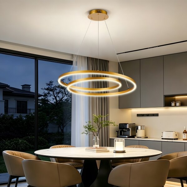 Brilagi-LED Lampă suspendată dimerizabilă pe cablu TWISTER LED/75W/230V 3000-6000K aurie +cu telecomandă