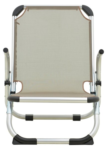 Scaun de plaja cu Spatar Inalt, Playa, Champagne, 72x54x63 cm
