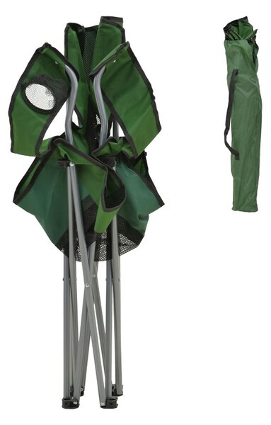 Scaun de plaja Camping, Pesca, Verde, 55x55x95 cm