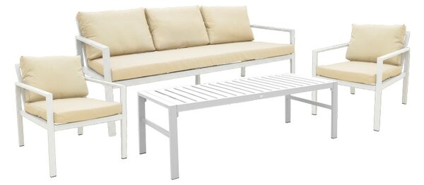 Set 4 bucati de gradina, Gardenly, Alb, 68.5x175x72 cm
