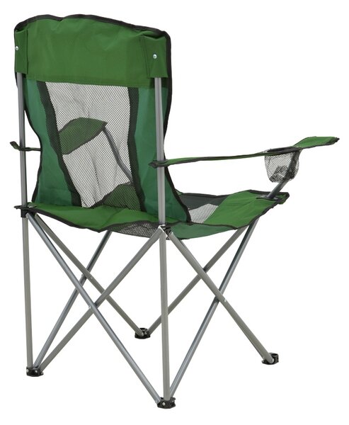 Scaun de plaja Camping, Pesca, Verde, 55x55x95 cm