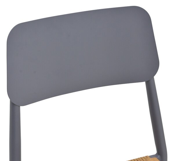 Scaun Stivuibil, Giardino, Antracit, 56x45x82 cm
