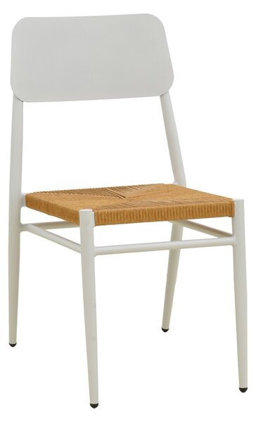 Scaun stivuibil, Giardino, Alb, 56x45x82 cm