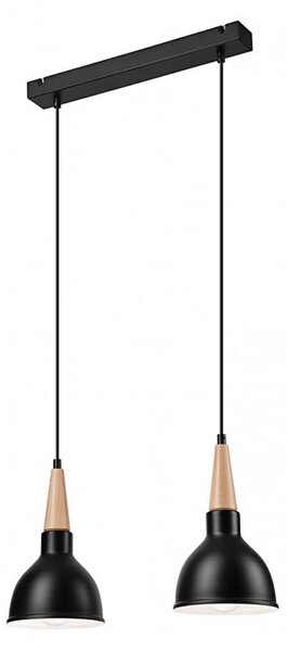 Lustră pe cablu FRANCESCA 2xE27/60W/230V negru