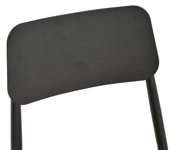 Scaun stivuibil, Giardino, Negru, 56x45x82 cm
