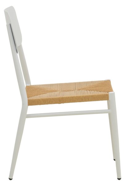Scaun stivuibil, Giardino, Alb, 56x45x82 cm