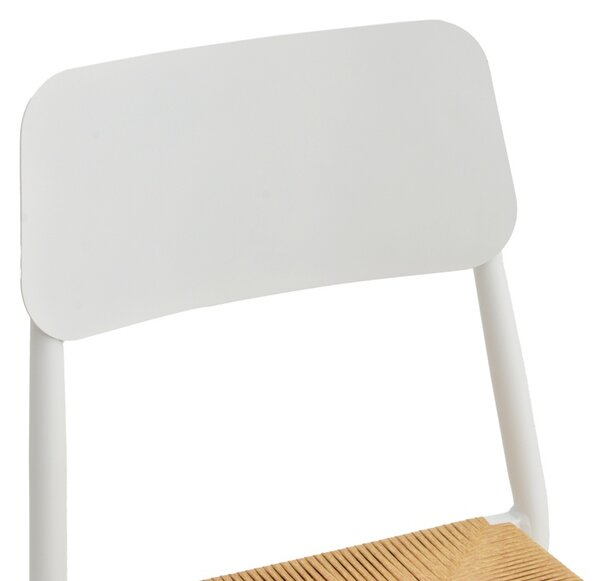 Scaun stivuibil, Giardino, Alb, 56x45x82 cm