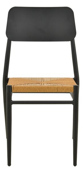 Scaun stivuibil, Giardino, Negru, 56x45x82 cm