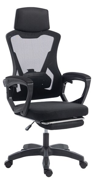 Scaun de birou, Meton, Negru, 60x48x128 cm