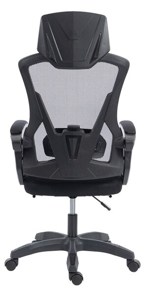 Scaun de birou, Meton, Negru, 60x48x128 cm