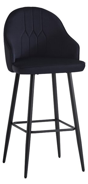 Scaun Bar Wella Catifea Neagra