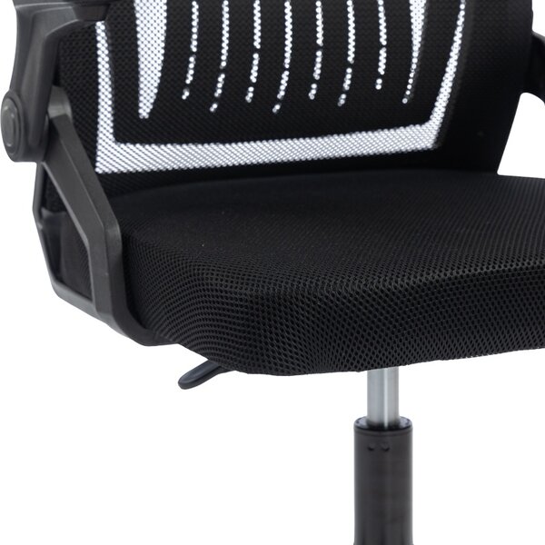 Scaun de birou, Plymot, Negru, 58x48x122 cm