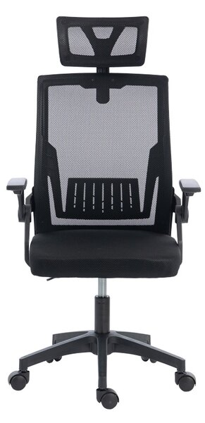 Scaun de birou, Plymot, Negru, 58x48x122 cm