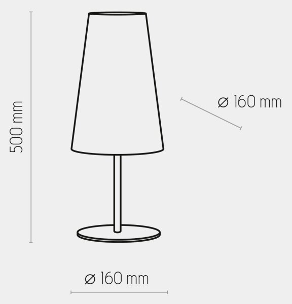 Lampă de masă UMBRELLA 1xE27/15W/230V albastră