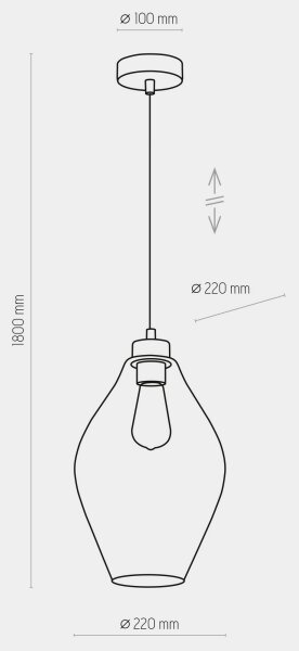 Lustră pe cablu TULON 1xE27/60W/230V