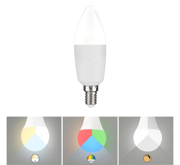 Bec LED RGB dimabil C37 E14/5W/230V Wi-Fi 3000-6500K Rabalux 1980