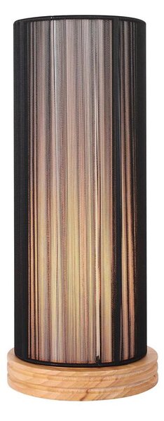 Lampă de masă KIOTO 1xE27/40W/230V neagră/lemn