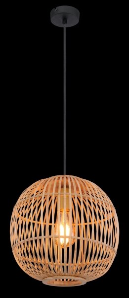 Lustră pe cablu HILDEGARD 1xE27/60W/230V bambus Globo 15368H