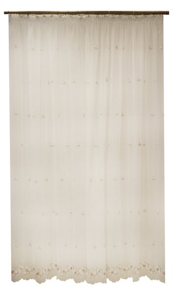 Perdea Velaria cu flori roz si gri, 300x245 cm