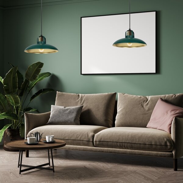 Lustră pe cablu FELIX 1xE27/60W/230V verde