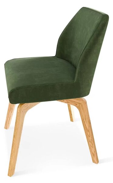 Scaun Loft rotativ tapitat stofă cu picioare din lemn