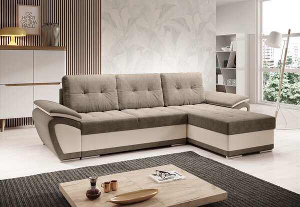 Colțar extensibil Elik (bej piele ecologică + orinoco 24) (D). 1063836