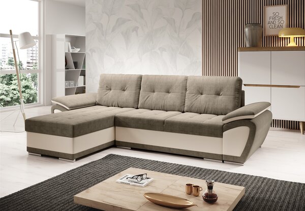 Colțar extensibil Elik (bej piele ecologică + orinoco 24) (S). 1063835