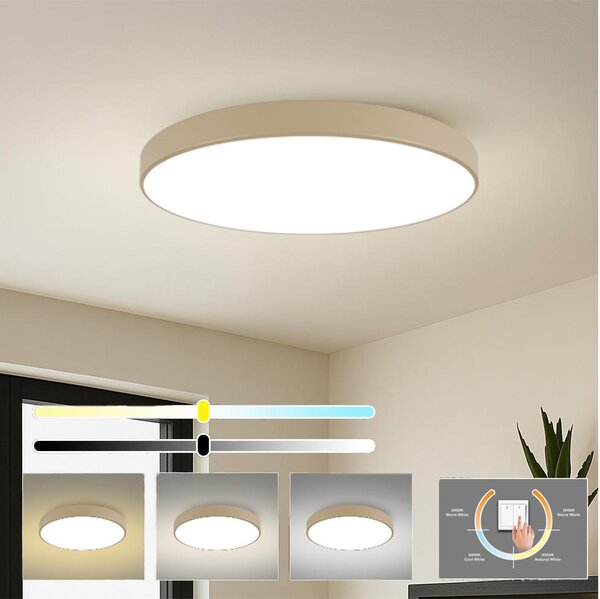 Brilagi-LED Plafonieră POOL LED/128W/230V 3000/4000/6000K diam. 100 cm bej