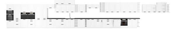 Dulap pentru frigider încorporat Lesana 1 (alb) 60 LO-210 2F . 1063920