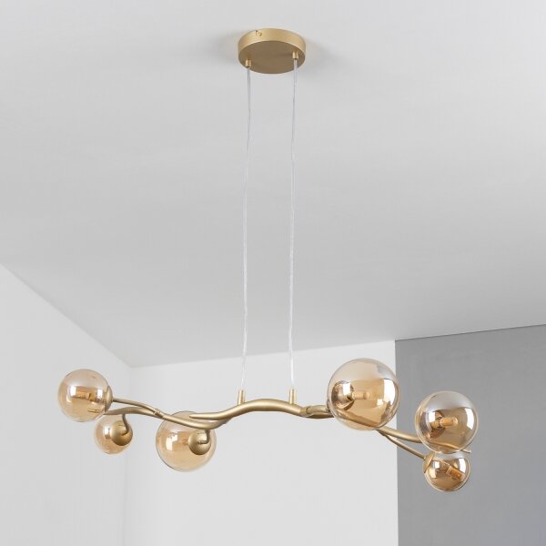 Lustră LED pe cablu Brilagi MISTEL 6xG9/3W/230V auriu