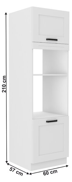 Dulap înalt pentru cuptor și cuptor cu microunde Lesana 1 (alb) 60 DPM-210 2F . 1063923