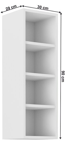 Raft de bucătărie superioară Lesana 1 (alb) 30 G-90 OTW. 1063935