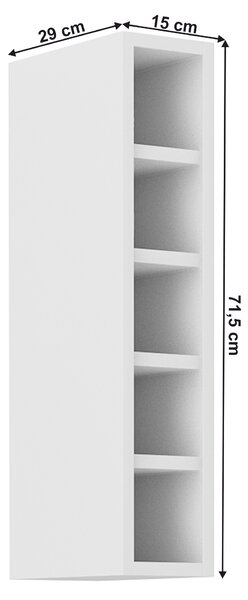 Raft de bucătărie superioară Lesana 1 (alb) 15 G-72 OTW. 1063933