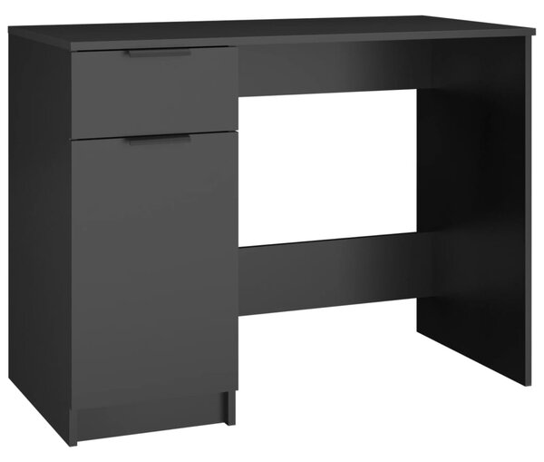 Birou, negru, 100x50x75 cm, lemn prelucrat