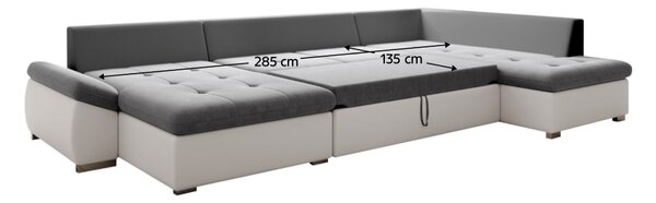 Colțar extensibil Matras (soro 93 + alb piele ecologică) (D). 1064012