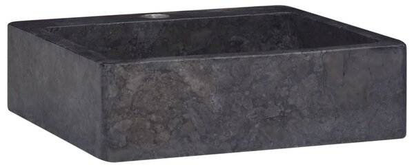 Chiuvetă, negru, 40x40x12 cm, marmură