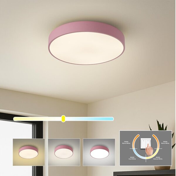 Brilagi - Plafonieră LED POOL LED/36W/230V 3000/4000/6000K 30 cm roz