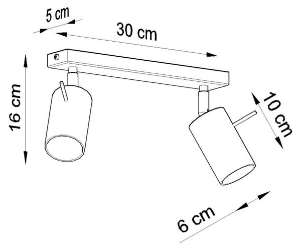 Lustra Ring Alb 30x6x16 cm