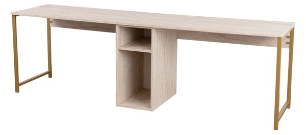 Birou Twin Study Desk Auriu