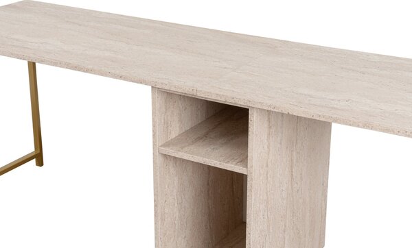 Birou Twin Study Desk Auriu
