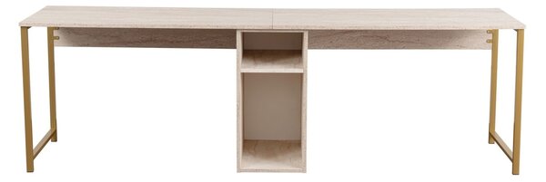 Birou Twin Study Desk Auriu