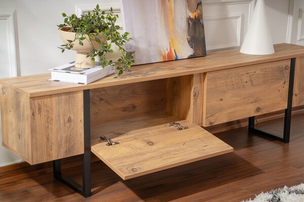 Comoda TV Serenity Natural cu Negru