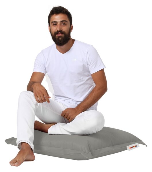 Perna de exterior Cushion Pouf Gri