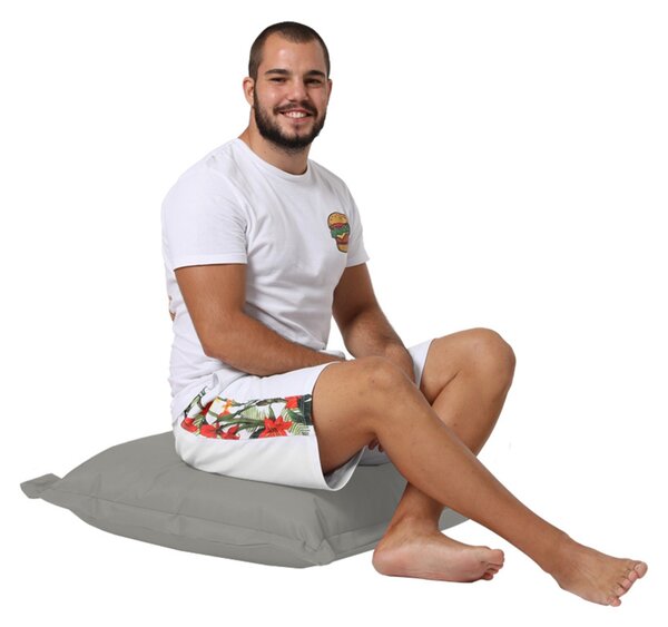 Perna de exterior Cushion Pouf Gri