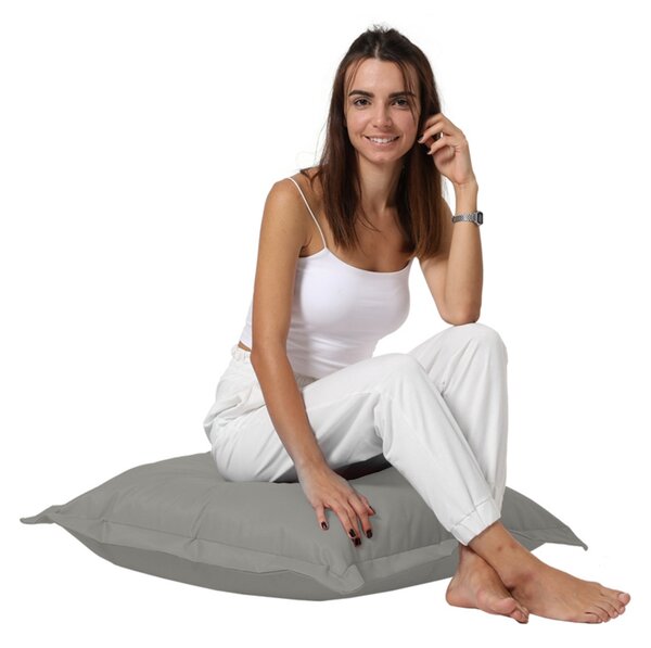 Perna de exterior Cushion Pouf Gri