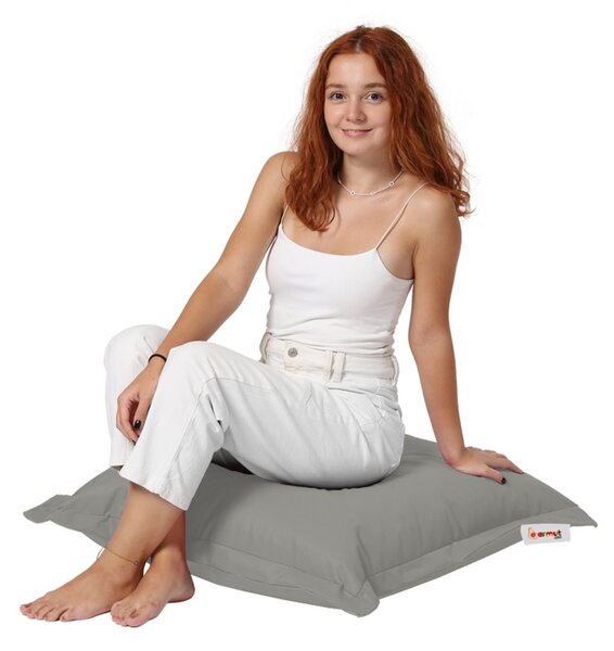 Perna de exterior Cushion Pouf Gri