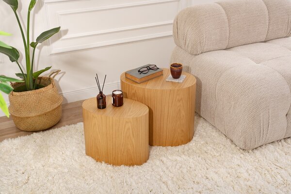 Set masute laterale Elipse Set Stejar