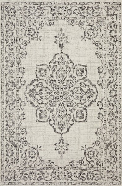 Covor Sufragerie Dormitor, Model Preston 47295 960 ,Dreptunghiular,Alb Gri 80 x 150, Dreptunghi
